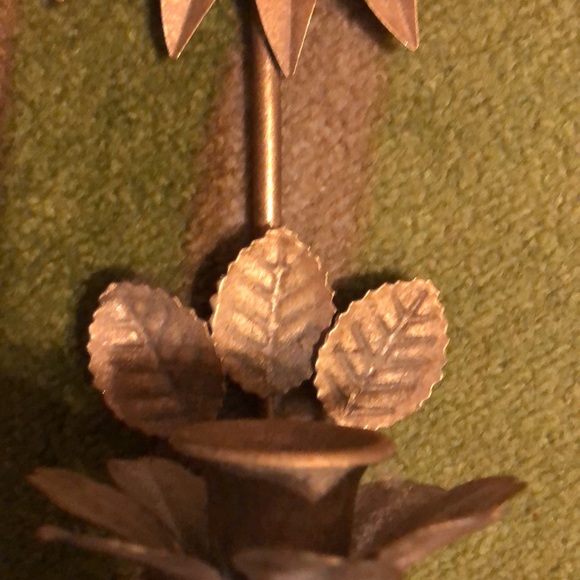 Set of 2- Vintage boho Homco 1970 wall decor daisy mirror candle holders - Picture 7 of 7